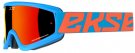 EKS Gox Flat Out Goggle - Cyan Blue / Red Mirror Lens