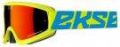 EKS Gox Flat Out Goggle - Flo Yellow / Red Mirror Lens